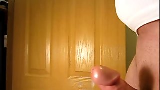 No hands squirting ejaculation from thick cock - 8  squirts and it just keeps cumming...