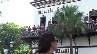 Fantasy Fest Key West  - balcony flashing 