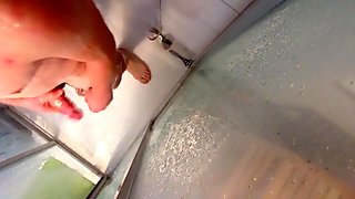 Hidden Cam Public Shower Shaving Big Dick Masturbation 