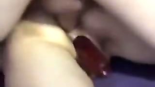 My Wife DP penetrated with Toys and my cock