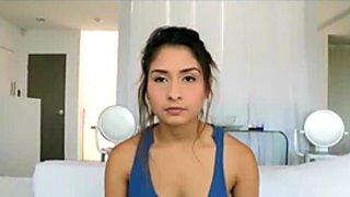 Latina teen Aria Spencer pleased by big dick and warm cum